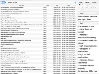ALL OCR PE A Level A* Flashcards
