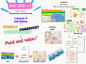 Hospitality and Catering - Lesson 4 - Job roles