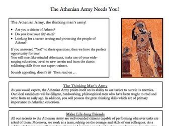Persuasive advert - Athenian Army