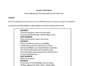 Macbeth GCSE practice papers