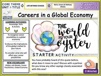 Careers in Global economy