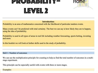 Probability - Level 2 - Learn at home