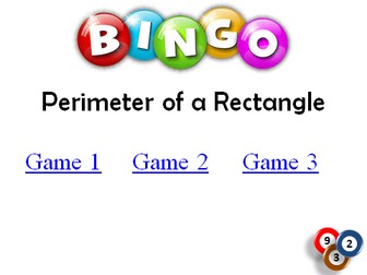 BINGO: Perimeter of a Rectangle