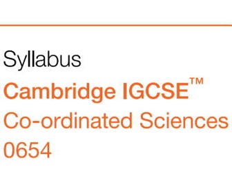 0654 Coordinated Chemistry Extended Revision Guide