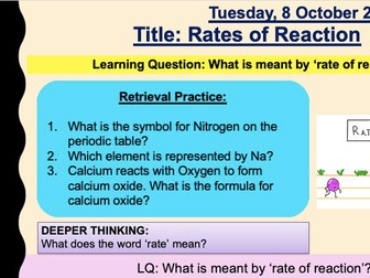 C8.1 Rate of Reaction