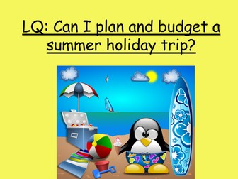 Super end of term summer holiday plan and budget activity!