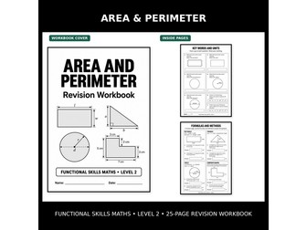 Area and Perimeter Workbook | Functional Skills Maths Level 2 Worksheets and Exam Practice