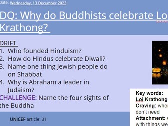 KS3 Buddhism lesson bundle