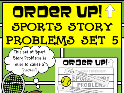 Story Problems - Sports Order Up! Set 5 (Tennis)