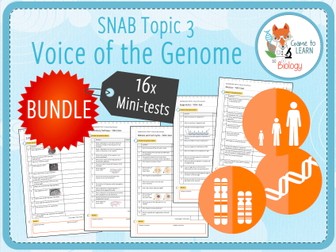 SNAB Biology Topic 3 - 16x Mini-tests