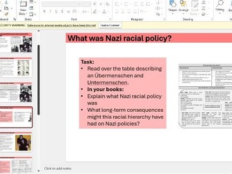 OCR B GCSE History living under nazi rule lesson 11-nazi racial policy