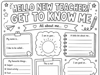 Get to Know Me | New Teacher Transition