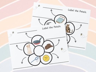 Growing - Phonics CVC Label the Petals