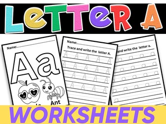 Beginning with the Letter A|Letter A Recognition and Handwriting|Letter formation Tracing Worksheets