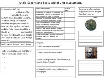 Anglo Saxons End Of Unit Assessment