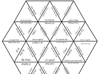 Bundle of Tarsia triangle puzzles for KS3/4/5 French across various topics