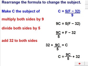 Rearrange Formulae To Change The Subject