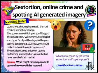 Sextortion, Extreme Image Sharing and AI Deepfakes