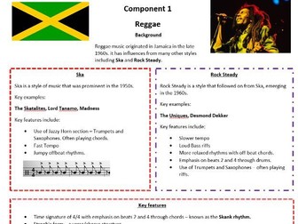 BTEC Music Component 1 Styles Guide and Checklist