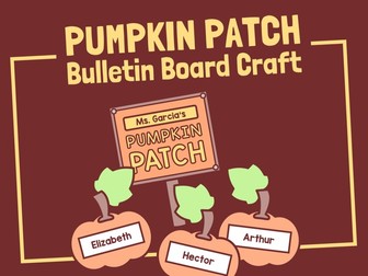 Fall Bulletin Board Idea | Pumpkin Bulletin Board Craft, Autumn Classroom Decor