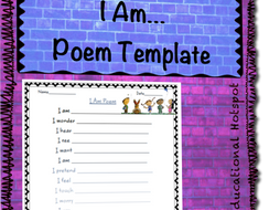 I Am Poem Worksheet Template | Teaching Resources