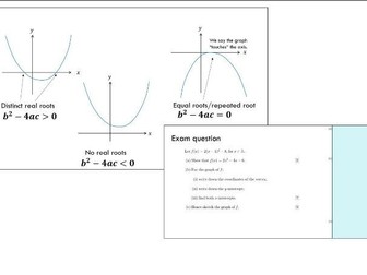 IB SL A&A 2.6 & 2.7 Quadratics