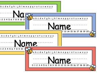 Editable Bumblebee Desk Names