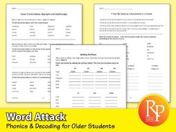 Word Attack Phonics & Decoding for Older Students