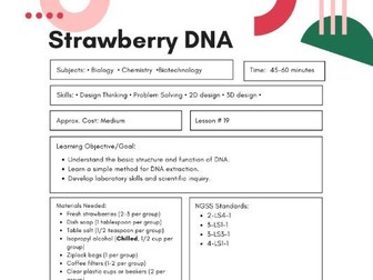 Extracting Strawberry DNA Lesson Plan