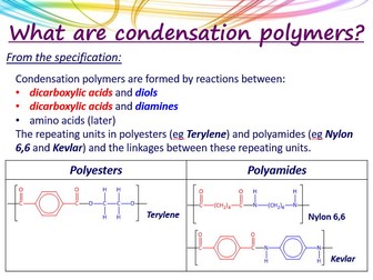 AQA - 3.3.12.1  Condensation polymers