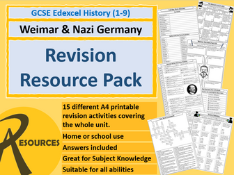 GCSE History (Edexcel) Weimar & Nazi Germany Paper 3 Revision Resource Pack