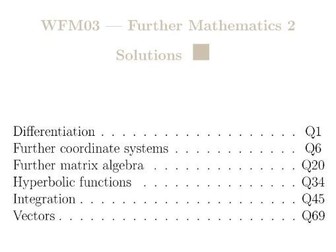 Pearson IAL Mathematics - Further Pure Mathematics 3 - Question By Topic - Solution PDF