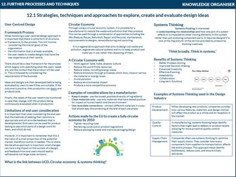 Edexcel Design Technology Lesson PowerPoint, Worksheets and Knowledge Organiser - Spec 12