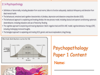 Psychopathology Booklet