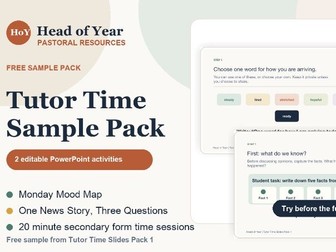 Free Tutor Time Sample Pack