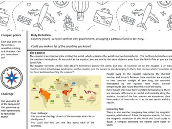 Geography Home Learning Tasks