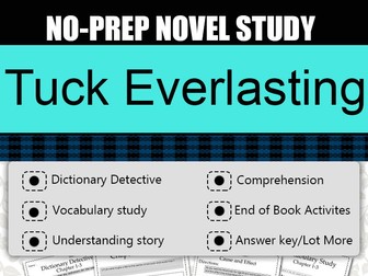 Tuck Everlasting Novel Study-Complete Novel Study.