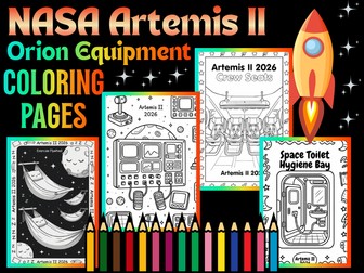 Artemis II Moon Mission Orion Equipment Coloring Pages | NASA STEM Activity for Kids