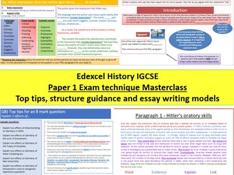 Edexcel History IGCSE  Paper 1 Exam technique Masterclass