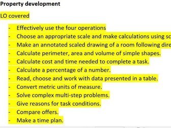 Property development - L1/L2 maths
