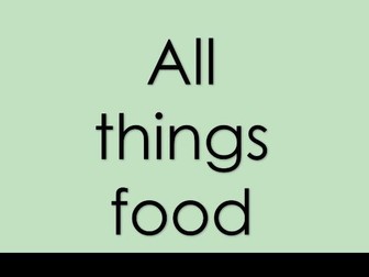 Sustainability - All things food