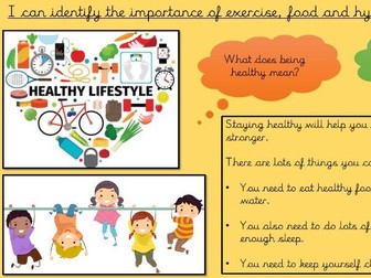 KS1 Science Exercise, Food and Hygiene