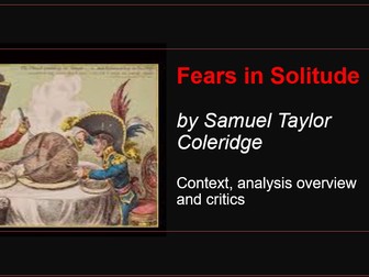 Coleridge Fears in Solitude