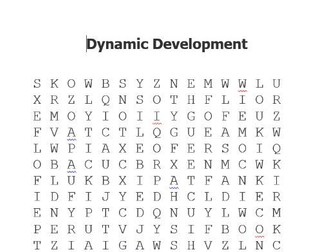 Dynamic Development Word Search