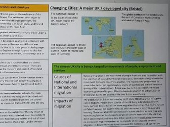 GCSE Edexcel A topic4 Bristol knowledge organiser