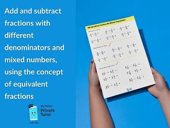Add and subtract fractions with different denominators