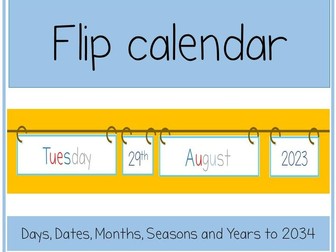 Flip calendar - Back to school
