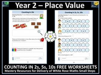 Counting in 2s, 5s, 10s:  Year 2 - Place Value