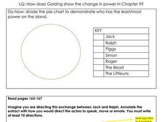 Cover Booklet - GCSE Lord of the Flies + Paper 1 & 2 Language Practice - CHAPTERS 8, 9 & 10