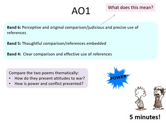 AQA GCSE Poetry comparison